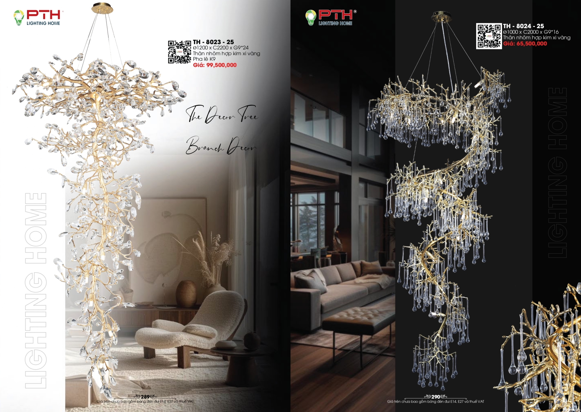 Bảng giá đèn trang trí PTH Lighting Home 2026